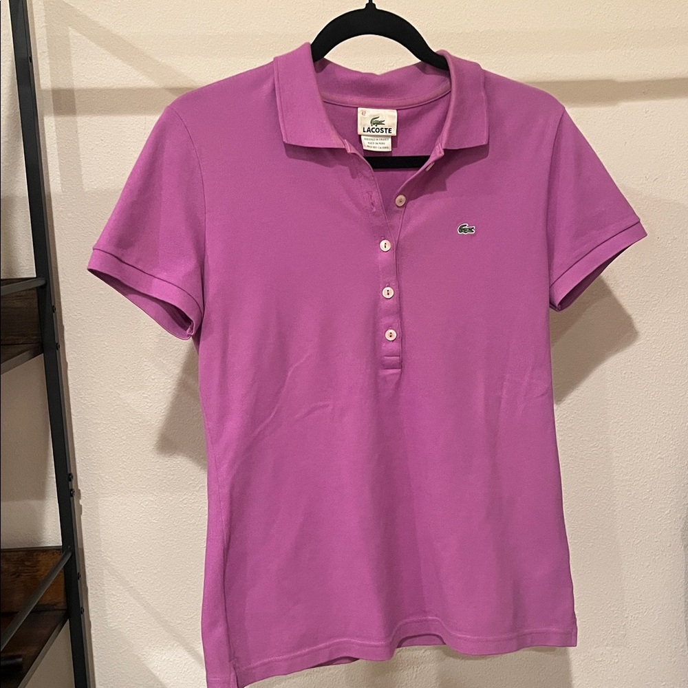 Lacoste Women's Button Down Shirt in Purple